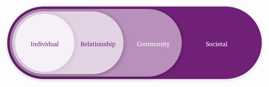 Individual, Relationship, Community, Societal