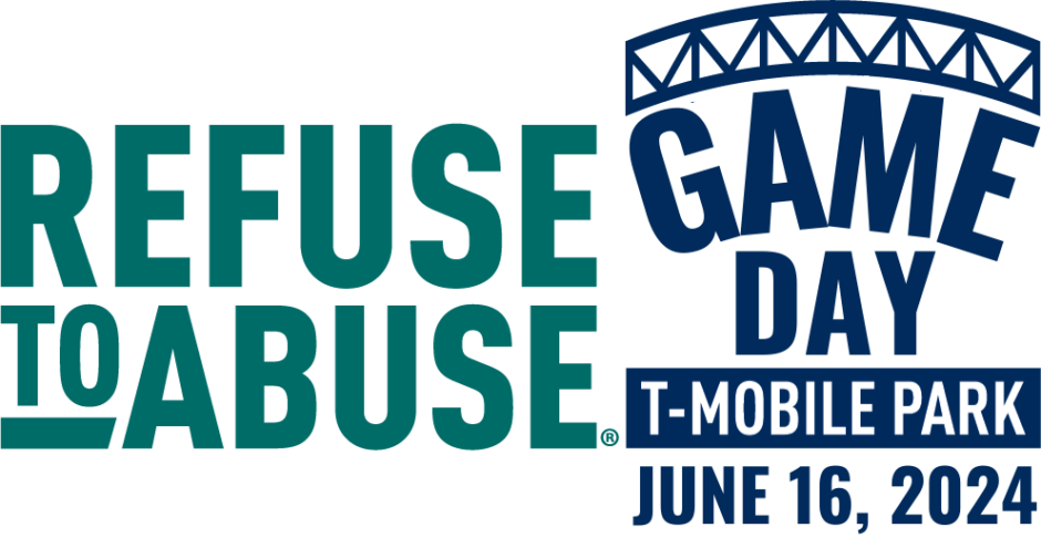 Refuse To Abuse Game Day Logo. Text provided below.