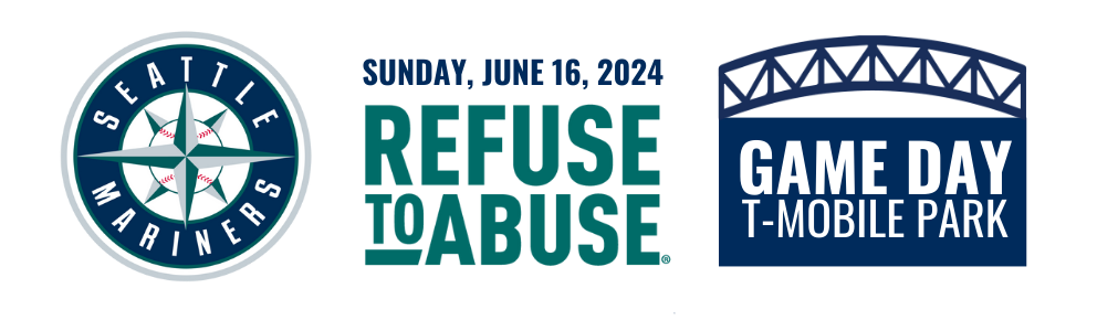 Seattle Mariners logo, Refuse To Abuse logo, Game Day logo